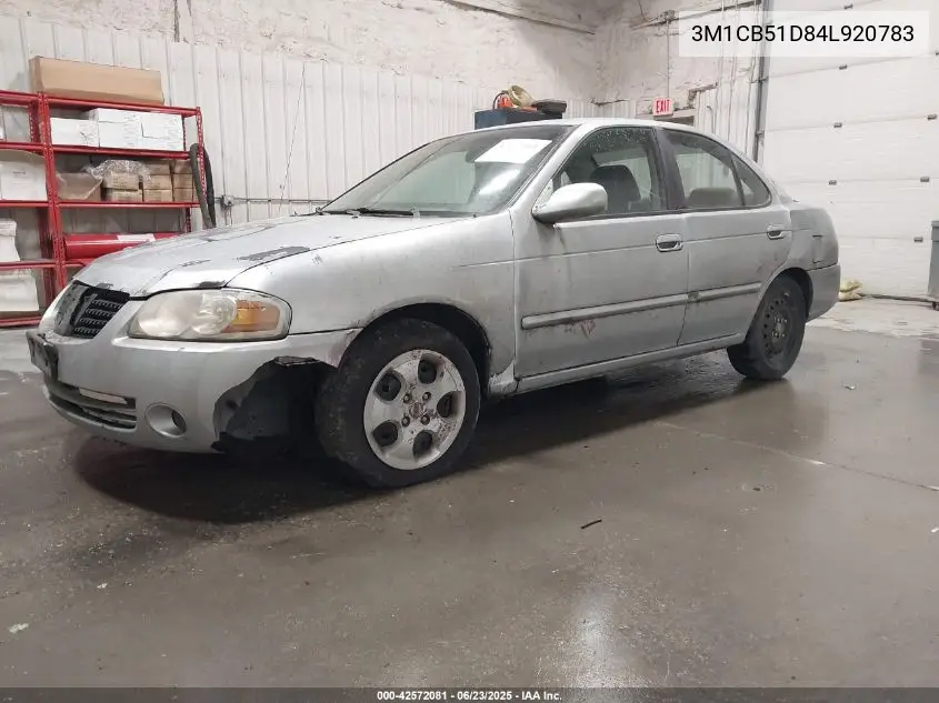 2004 Nissan Sentra VIN: 3M1CB51D84L920783 Lot: 42572081