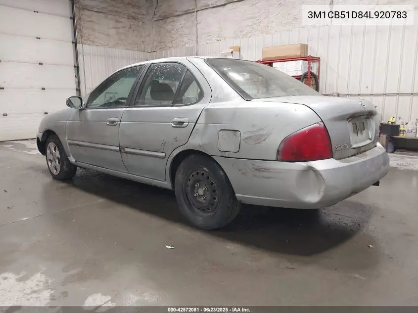 2004 Nissan Sentra VIN: 3M1CB51D84L920783 Lot: 42572081