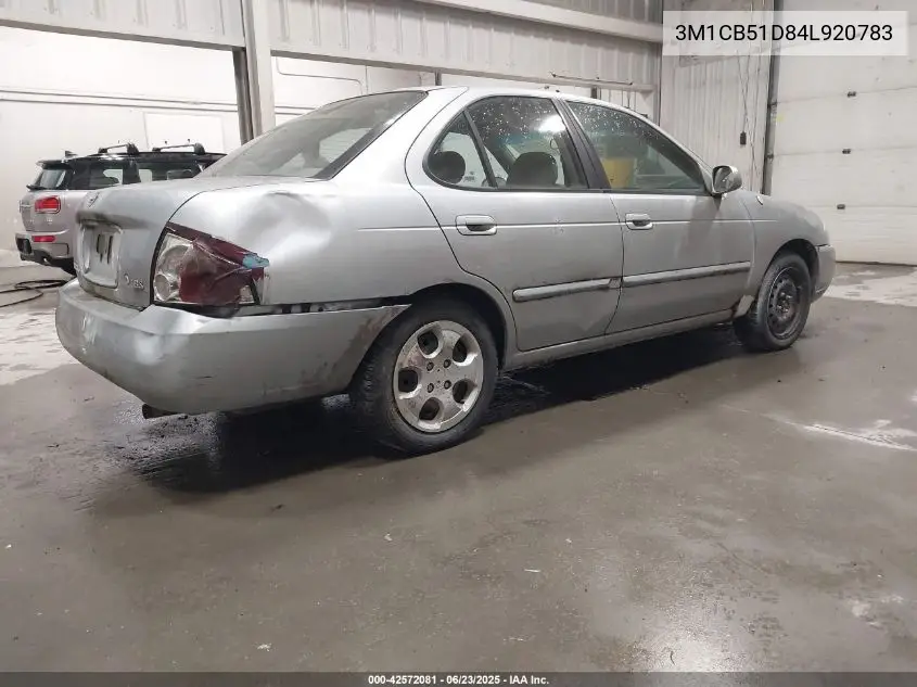 2004 Nissan Sentra VIN: 3M1CB51D84L920783 Lot: 42572081