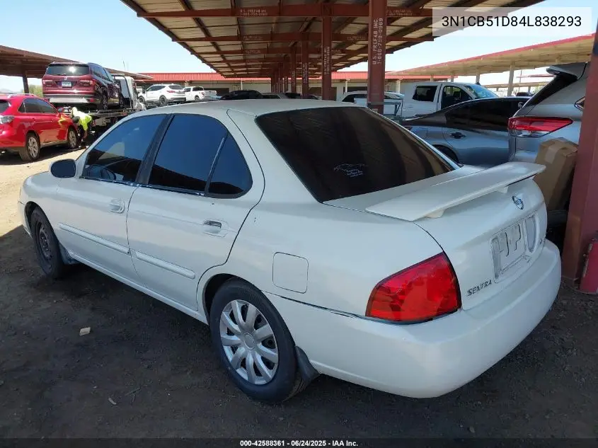 2004 Nissan Sentra 1.8S VIN: 3N1CB51D84L838293 Lot: 42588361