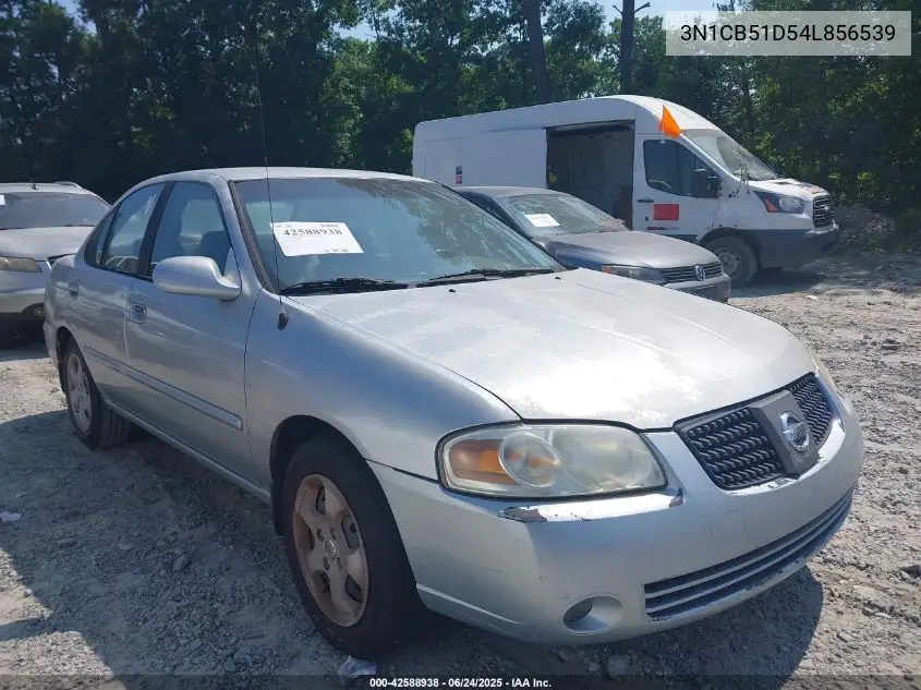 2004 Nissan Sentra 1.8S VIN: 3N1CB51D54L856539 Lot: 42588938