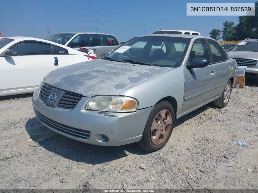 2004 Nissan Sentra 1.8S VIN: 3N1CB51D54L856539 Lot: 42588938