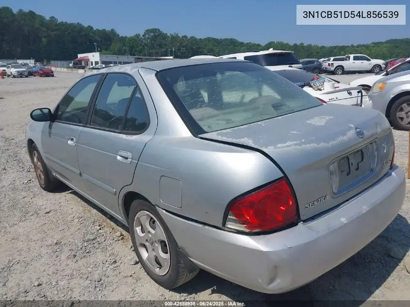 2004 Nissan Sentra 1.8S VIN: 3N1CB51D54L856539 Lot: 42588938