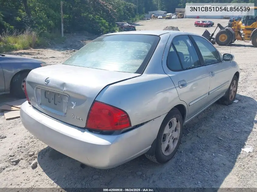 2004 Nissan Sentra 1.8S VIN: 3N1CB51D54L856539 Lot: 42588938