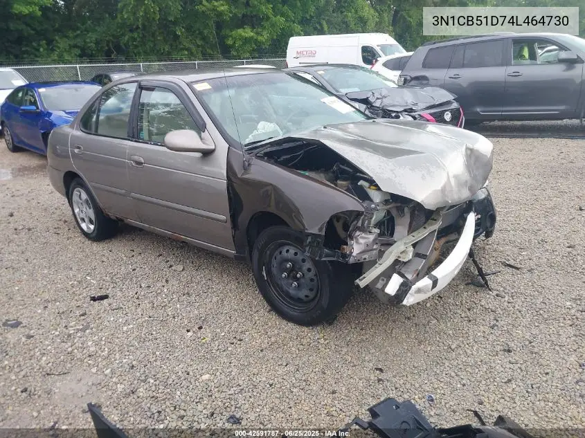 2004 Nissan Sentra 1.8S VIN: 3N1CB51D74L464730 Lot: 42591787