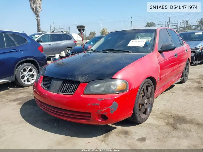 2004 Nissan Sentra Se-R Spec V VIN: 3N1AB51D54L471974 Lot: 42618524