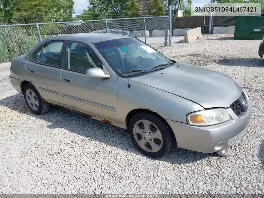 3N1CB51D94L467421 2004 Nissan Sentra 1.8S