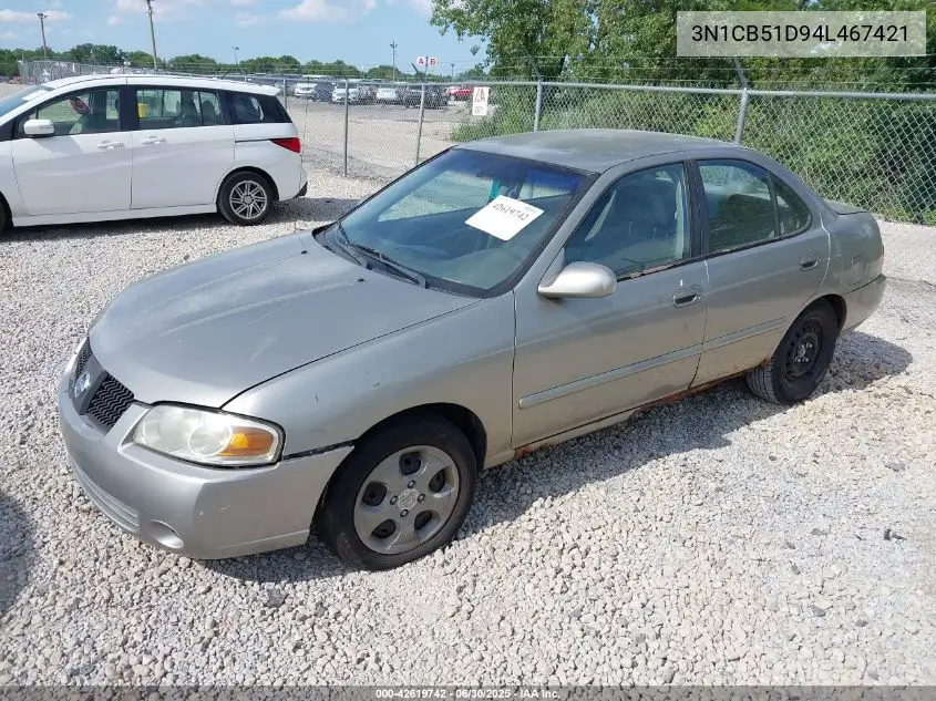 3N1CB51D94L467421 2004 Nissan Sentra 1.8S