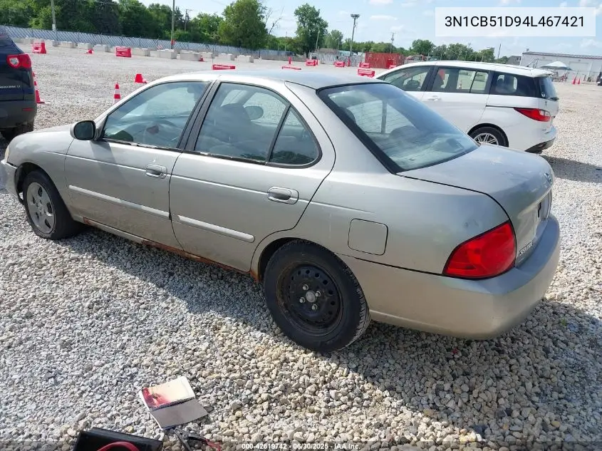 3N1CB51D94L467421 2004 Nissan Sentra 1.8S