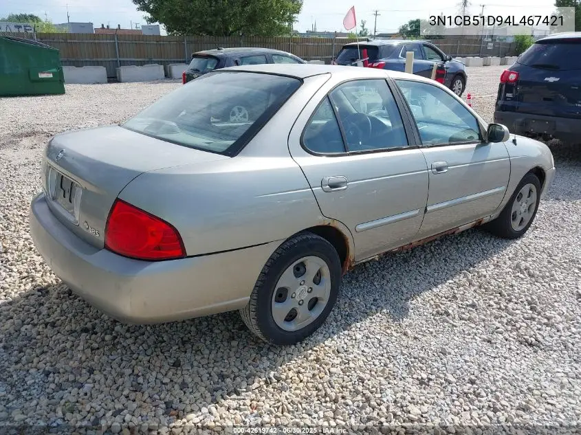 3N1CB51D94L467421 2004 Nissan Sentra 1.8S