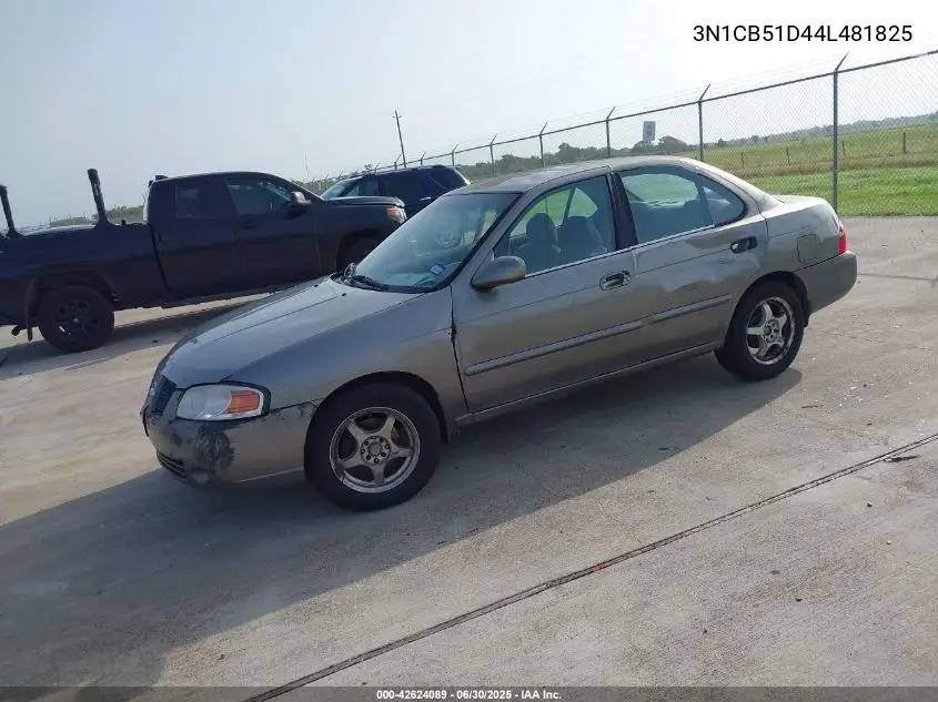 2004 Nissan Sentra 1.8S VIN: 3N1CB51D44L481825 Lot: 42624089