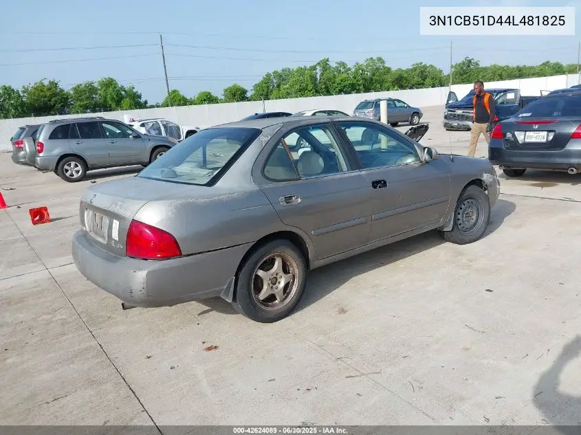 2004 Nissan Sentra 1.8S VIN: 3N1CB51D44L481825 Lot: 42624089