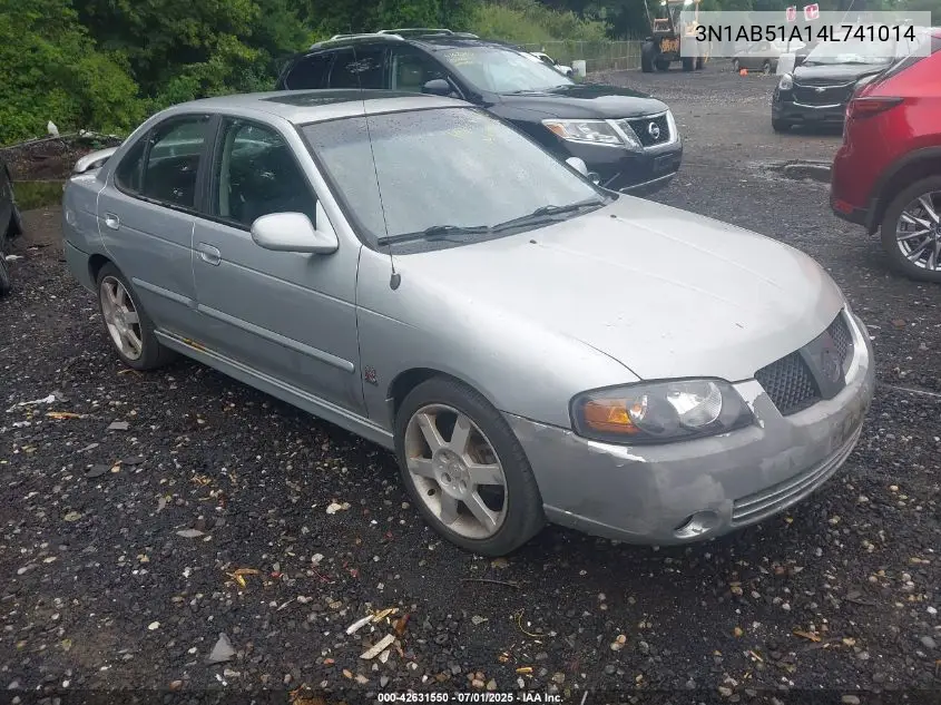 2004 Nissan Sentra 2.5S VIN: 3N1AB51A14L741014 Lot: 42631550