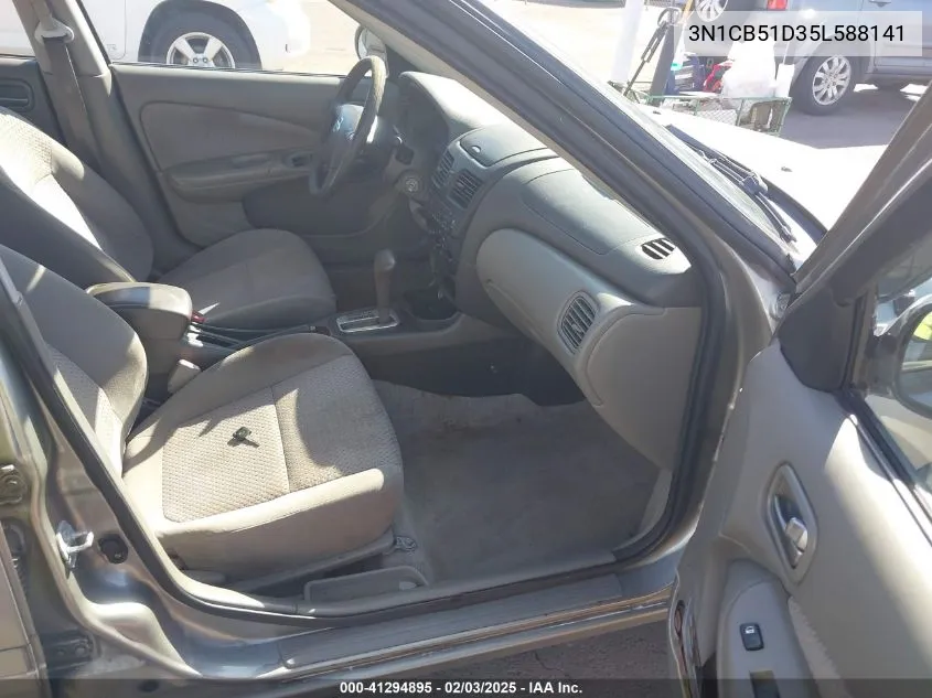 2005 Nissan Sentra 1.8S VIN: 3N1CB51D35L588141 Lot: 41294895