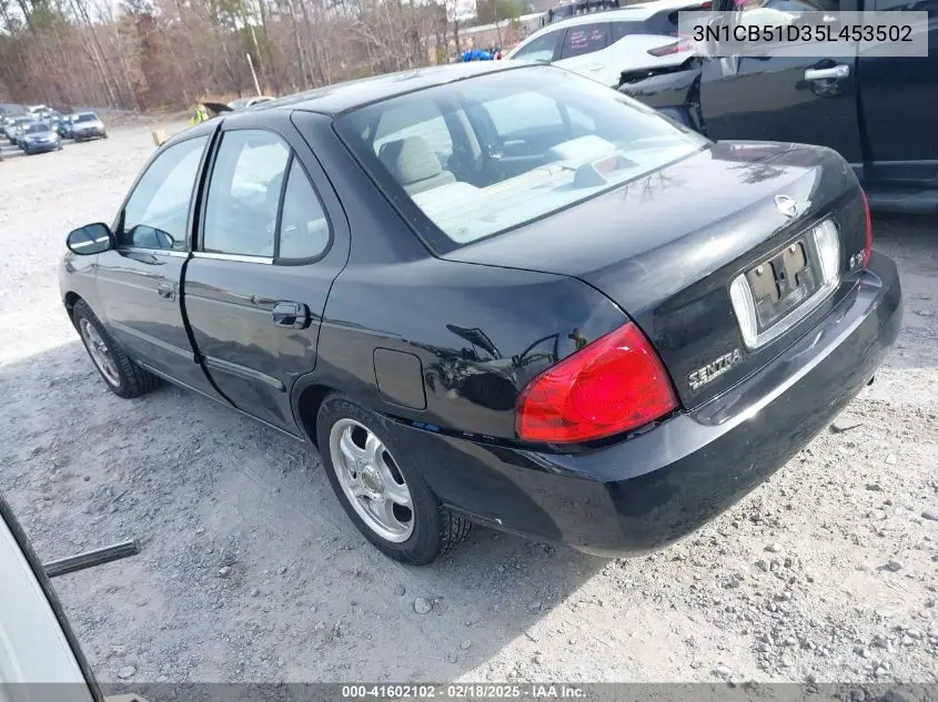 2005 Nissan Sentra 1.8S VIN: 3N1CB51D35L453502 Lot: 41602102