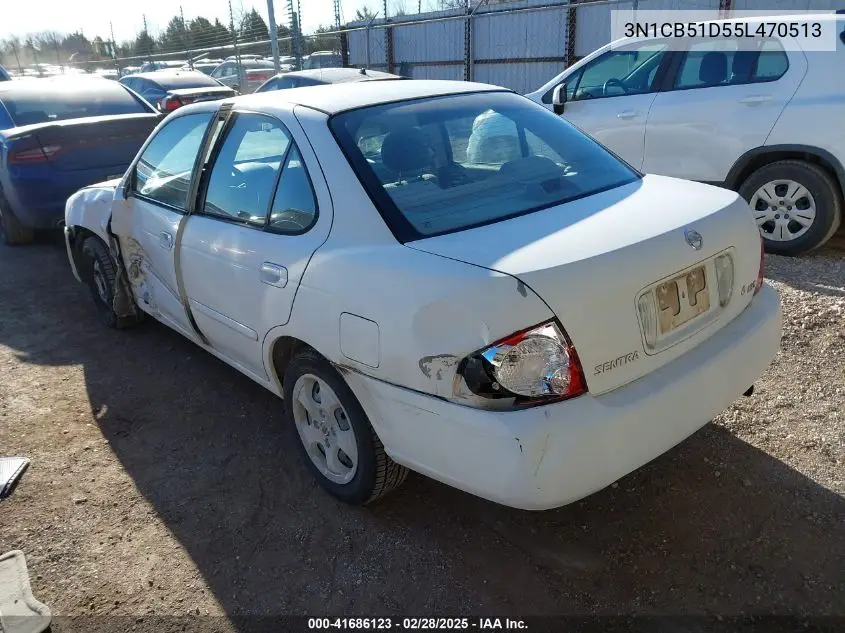 2005 Nissan Sentra 1.8S VIN: 3N1CB51D55L470513 Lot: 41686123