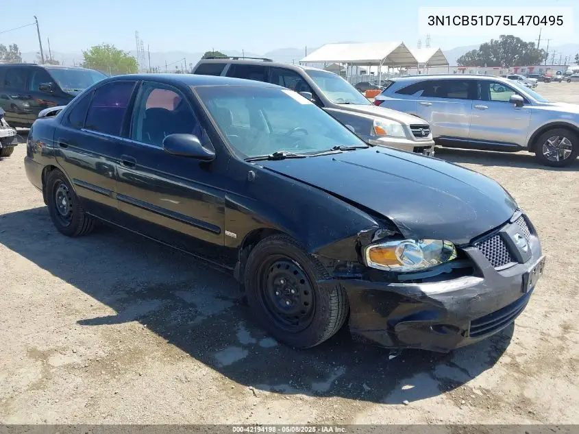 2005 Nissan Sentra 1.8S VIN: 3N1CB51D75L470495 Lot: 42194198