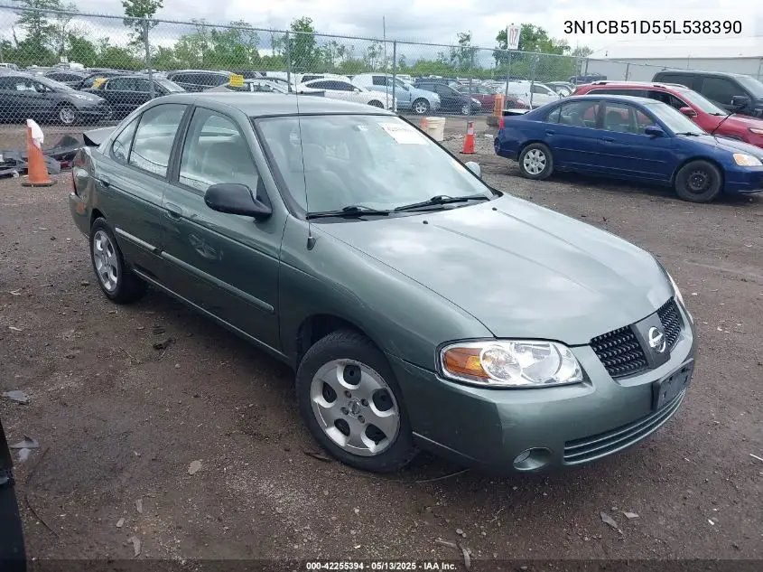 2005 Nissan Sentra 1.8S VIN: 3N1CB51D55L538390 Lot: 42255394