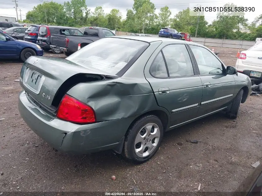 2005 Nissan Sentra 1.8S VIN: 3N1CB51D55L538390 Lot: 42255394