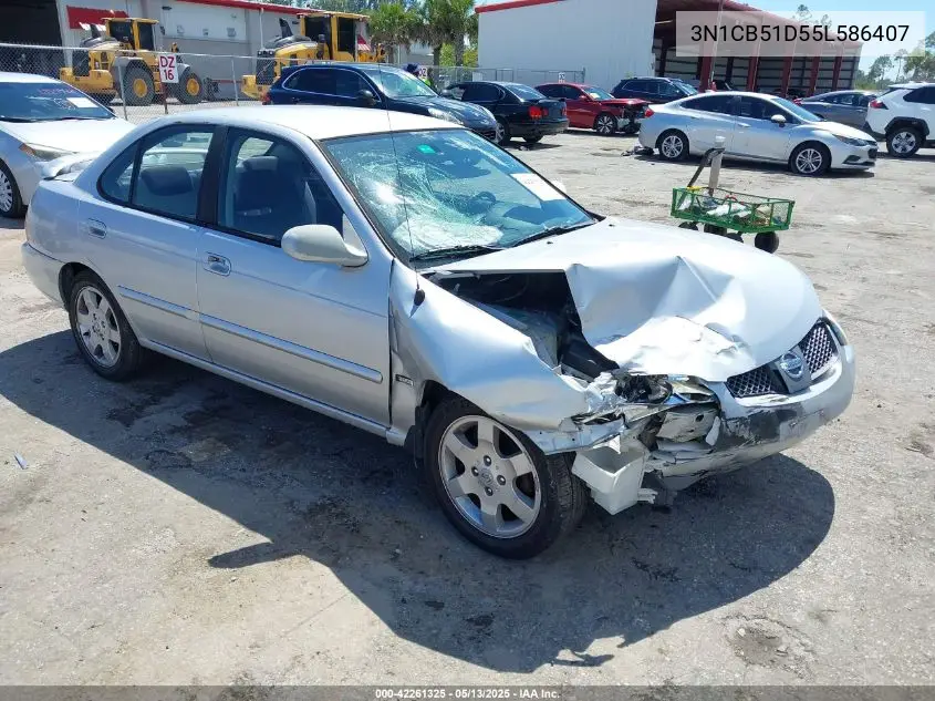 2005 Nissan Sentra 1.8S VIN: 3N1CB51D55L586407 Lot: 42261325