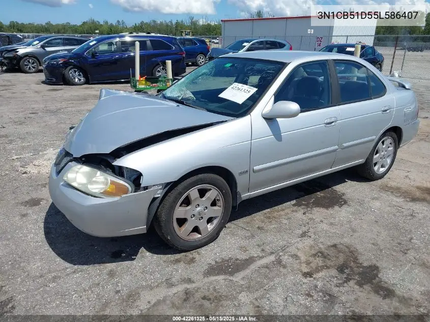 2005 Nissan Sentra 1.8S VIN: 3N1CB51D55L586407 Lot: 42261325