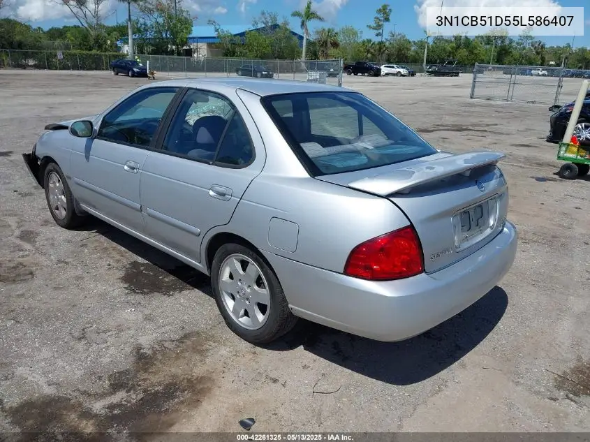 2005 Nissan Sentra 1.8S VIN: 3N1CB51D55L586407 Lot: 42261325