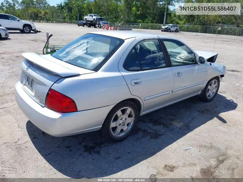 2005 Nissan Sentra 1.8S VIN: 3N1CB51D55L586407 Lot: 42261325