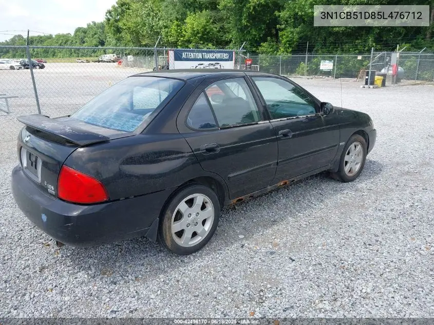 2005 Nissan Sentra 1.8S VIN: 3N1CB51D85L476712 Lot: 42496170