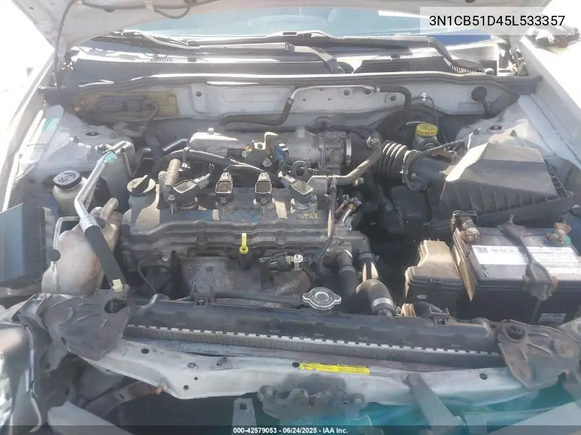 2005 Nissan Sentra 1.8S VIN: 3N1CB51D45L533357 Lot: 42579053