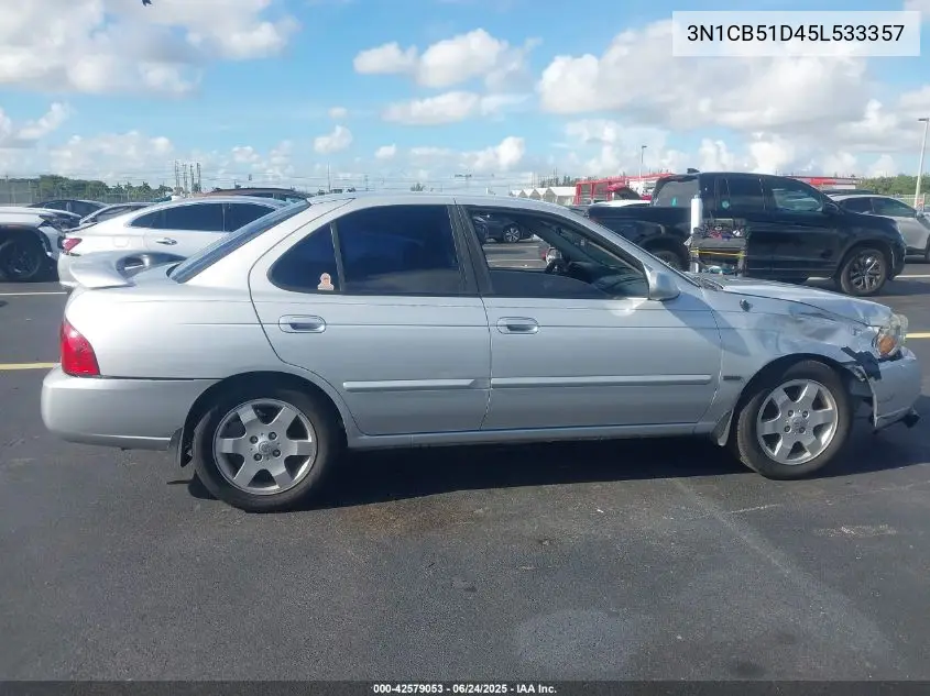 2005 Nissan Sentra 1.8S VIN: 3N1CB51D45L533357 Lot: 42579053