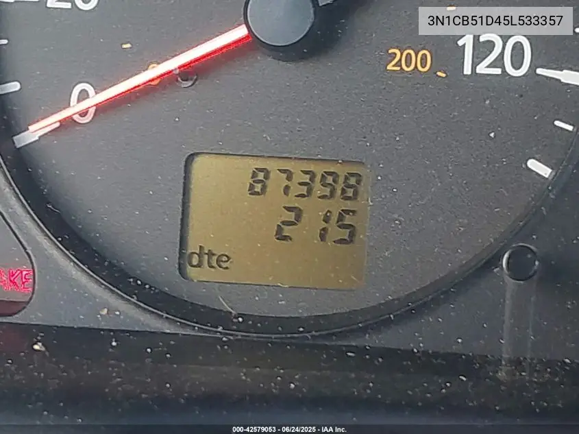 2005 Nissan Sentra 1.8S VIN: 3N1CB51D45L533357 Lot: 42579053