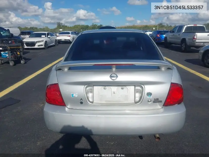 2005 Nissan Sentra 1.8S VIN: 3N1CB51D45L533357 Lot: 42579053