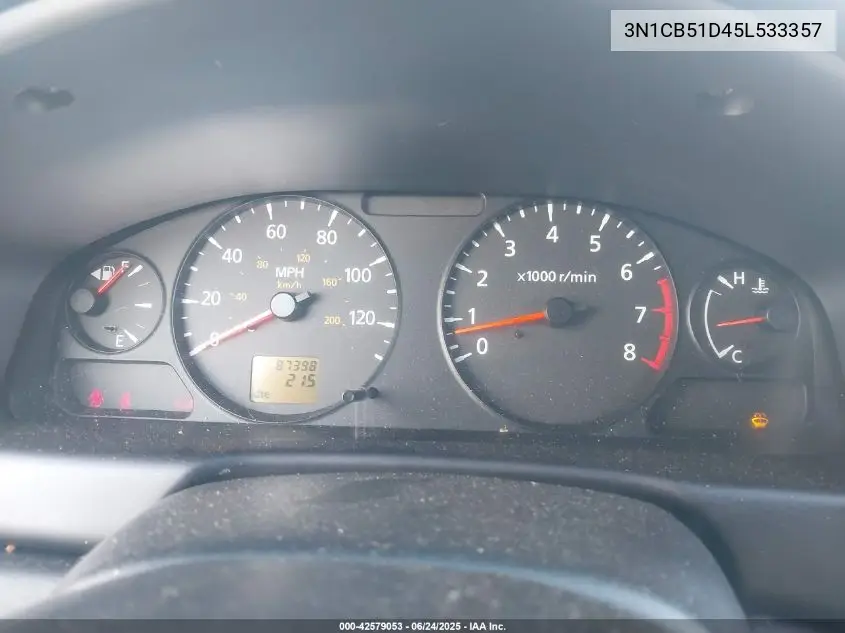 2005 Nissan Sentra 1.8S VIN: 3N1CB51D45L533357 Lot: 42579053