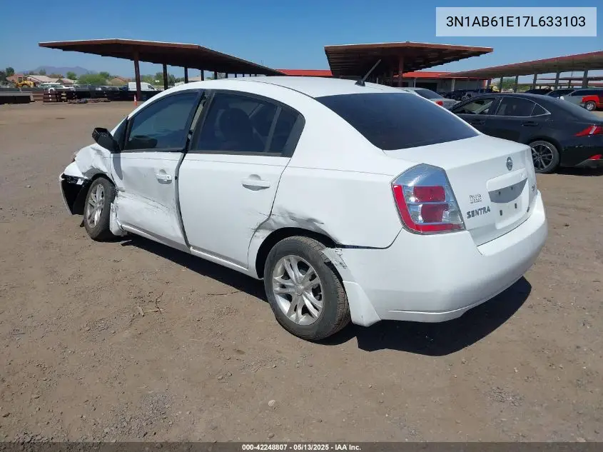 2007 Nissan Sentra 2.0 VIN: 3N1AB61E17L633103 Lot: 42248807