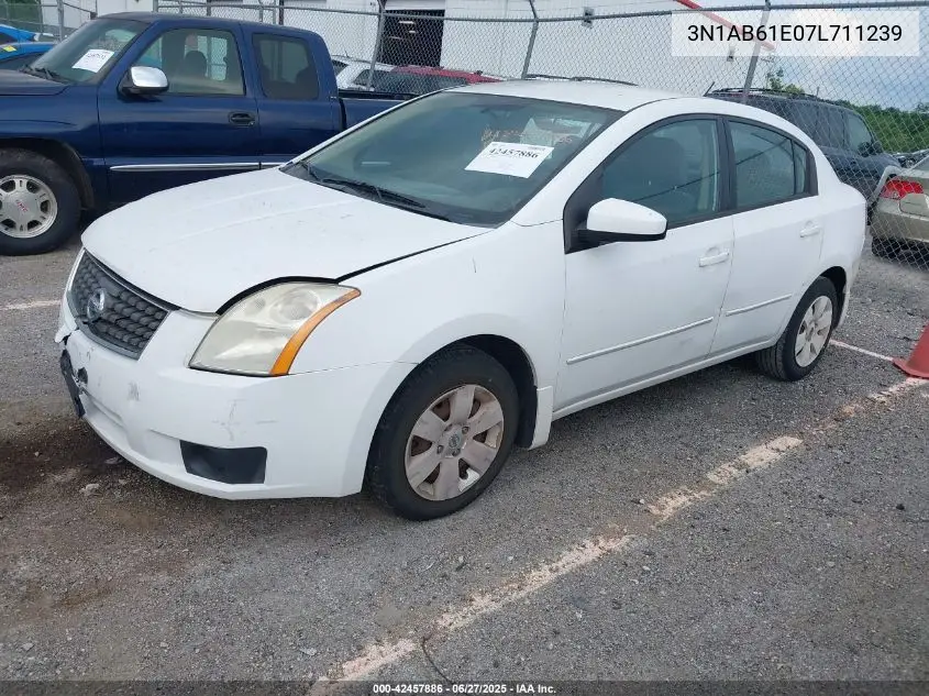 2007 Nissan Sentra 2.0 VIN: 3N1AB61E07L711239 Lot: 42457886