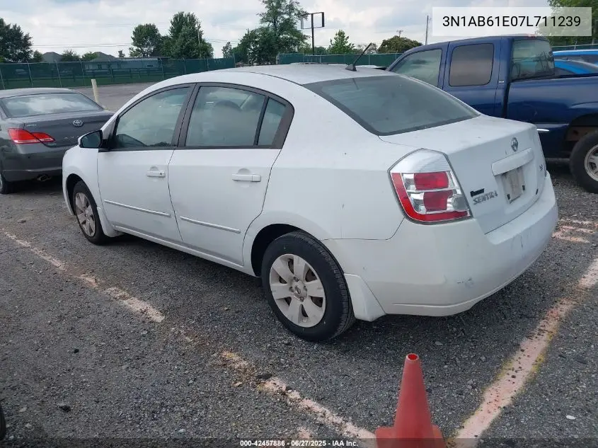 2007 Nissan Sentra 2.0 VIN: 3N1AB61E07L711239 Lot: 42457886