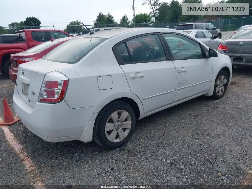 2007 Nissan Sentra 2.0 VIN: 3N1AB61E07L711239 Lot: 42457886