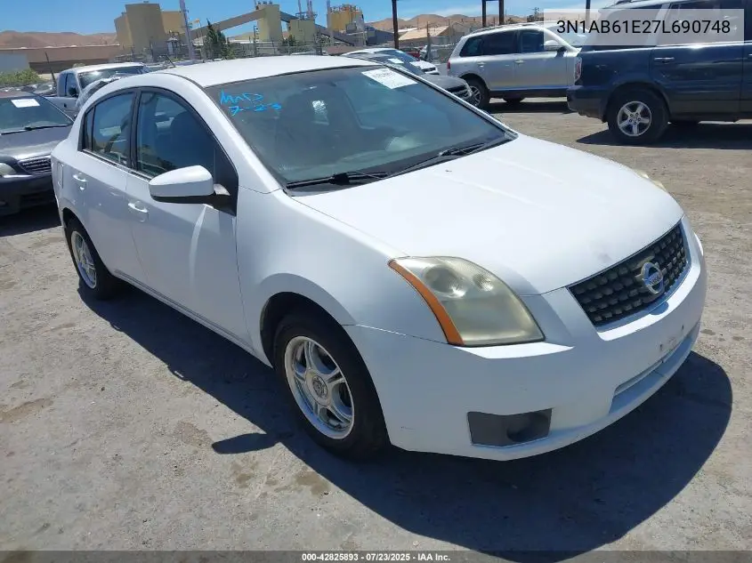 2007 Nissan Sentra 2.0 VIN: 3N1AB61E27L690748 Lot: 42825893