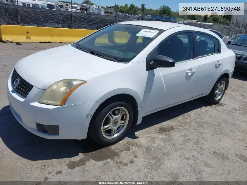 2007 Nissan Sentra 2.0 VIN: 3N1AB61E27L690748 Lot: 42825893