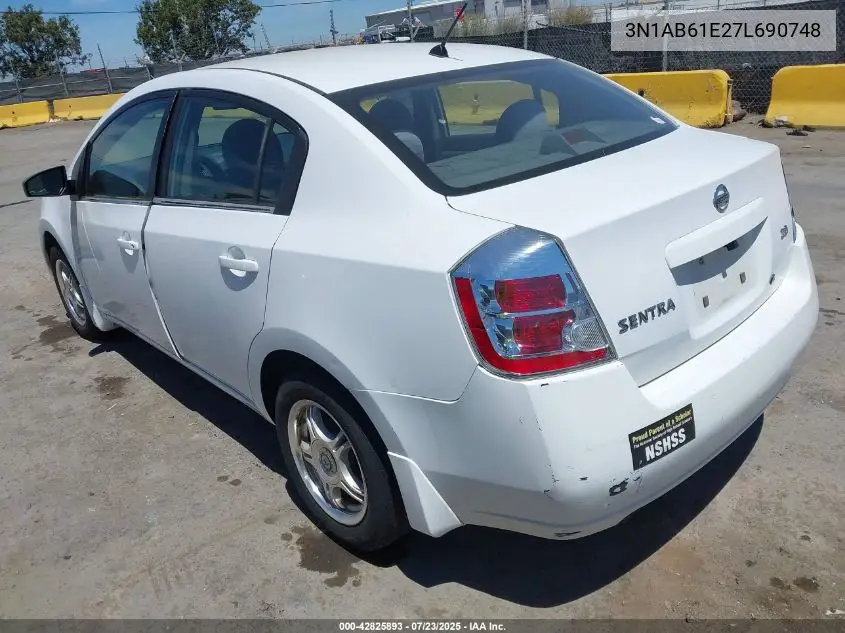 2007 Nissan Sentra 2.0 VIN: 3N1AB61E27L690748 Lot: 42825893