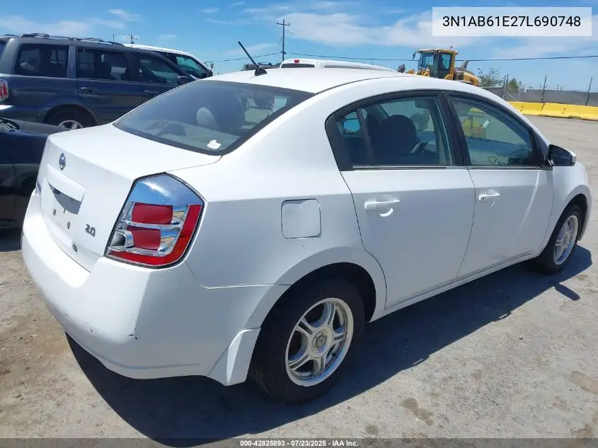 2007 Nissan Sentra 2.0 VIN: 3N1AB61E27L690748 Lot: 42825893