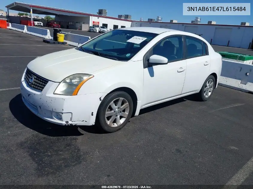 2007 Nissan Sentra 2.0S VIN: 3N1AB61E47L615484 Lot: 42829678