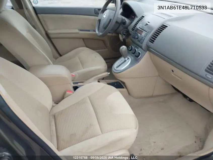 2008 Nissan Sentra 2.0 VIN: 3N1AB61E48L710533 Lot: 12310758