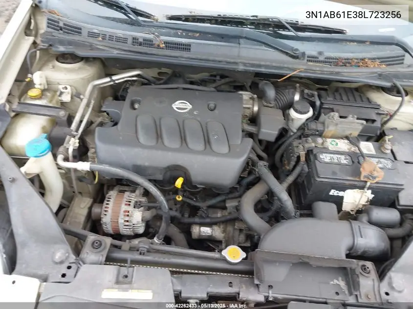 2008 Nissan Sentra 2.0S VIN: 3N1AB61E38L723256 Lot: 42262433