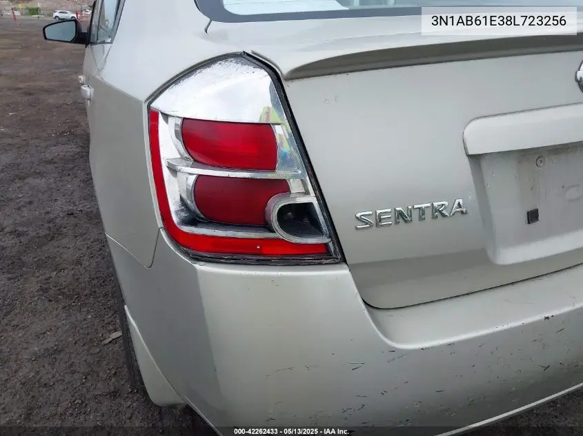 2008 Nissan Sentra 2.0S VIN: 3N1AB61E38L723256 Lot: 42262433