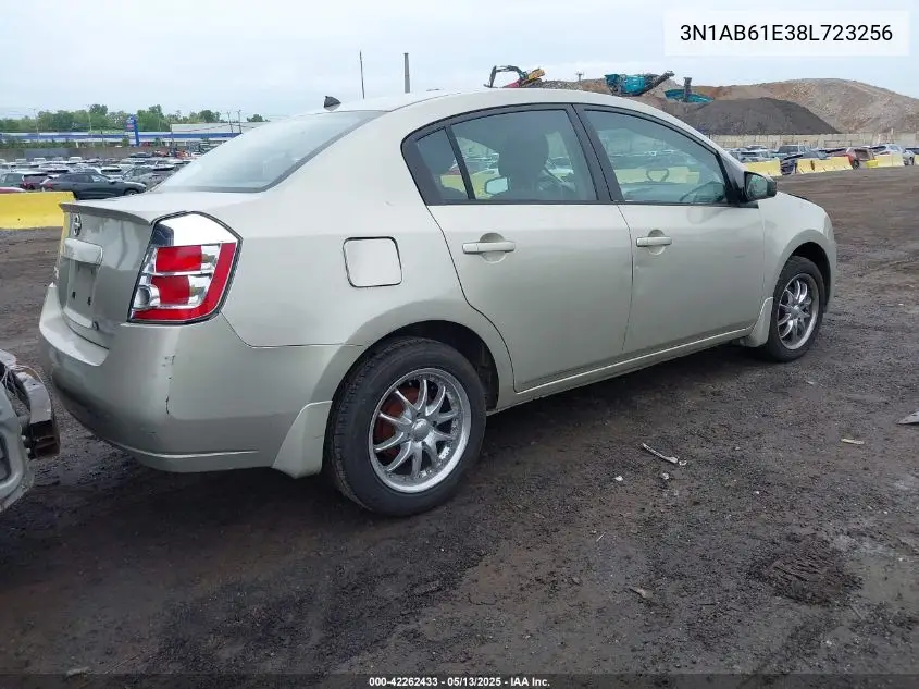 2008 Nissan Sentra 2.0S VIN: 3N1AB61E38L723256 Lot: 42262433