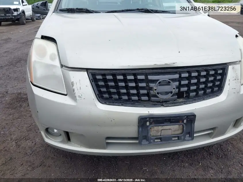 2008 Nissan Sentra 2.0S VIN: 3N1AB61E38L723256 Lot: 42262433