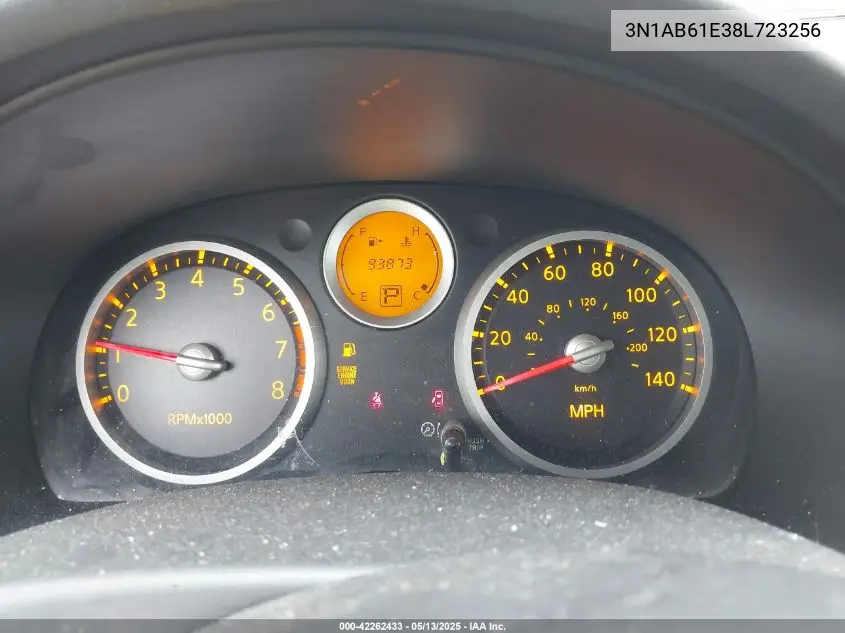 2008 Nissan Sentra 2.0S VIN: 3N1AB61E38L723256 Lot: 42262433