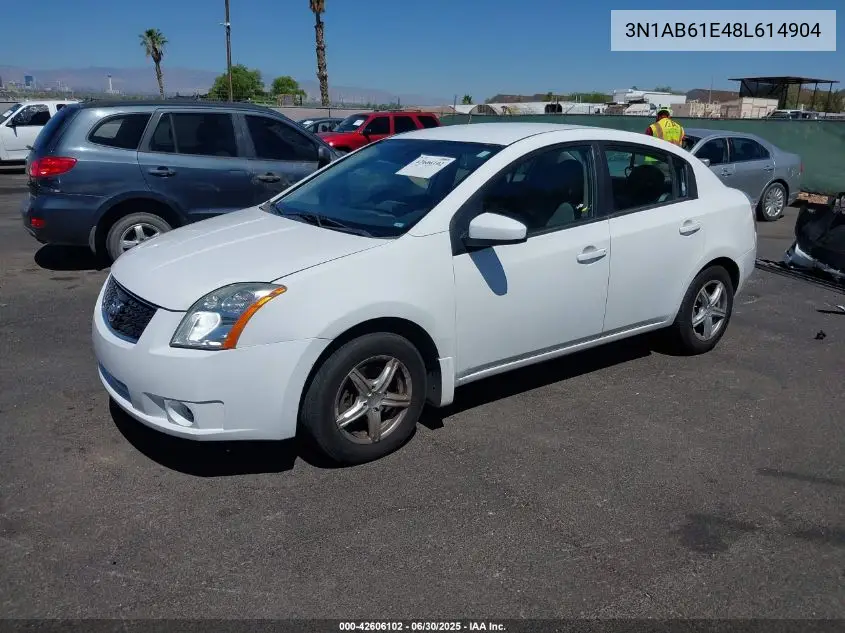 2008 Nissan Sentra 2.0/2.0S/2.0Sl VIN: 3N1AB61E48L614904 Lot: 42606102