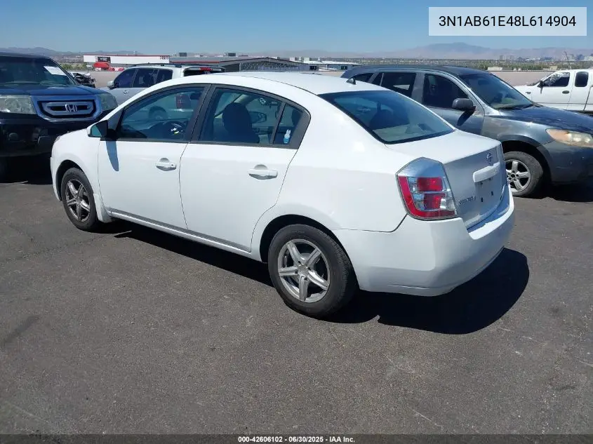 2008 Nissan Sentra 2.0/2.0S/2.0Sl VIN: 3N1AB61E48L614904 Lot: 42606102